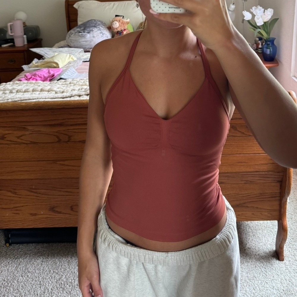 Dfyne impact longline strappy top copper small
